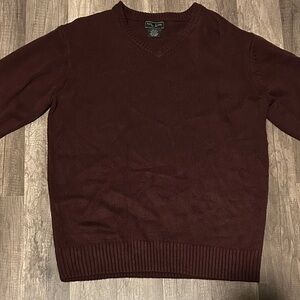 Elegant Maroon V-Neck Sweater for Men